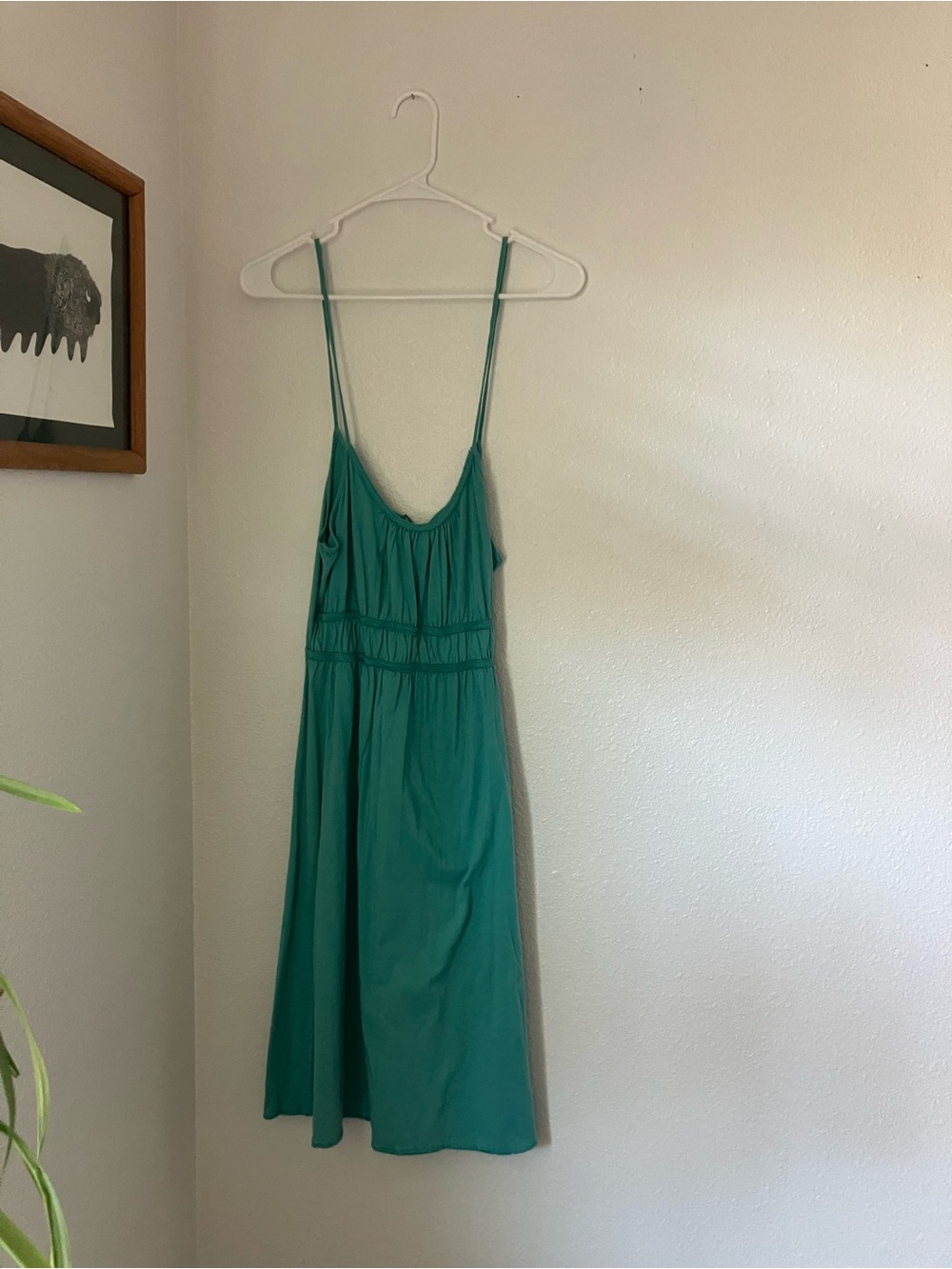 Prana Teal Spaghetti-Strap Midi Dress (100% Cotton)